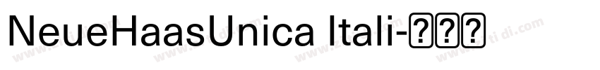 NeueHaasUnica Itali字体转换